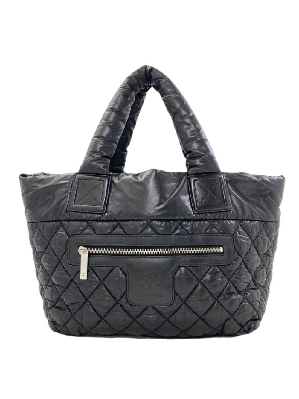 Chanel Cococoon PM Silver Handbag Nylon